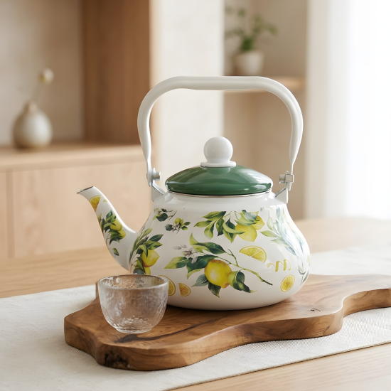 Lemon Pattern Teapot 2 Liter